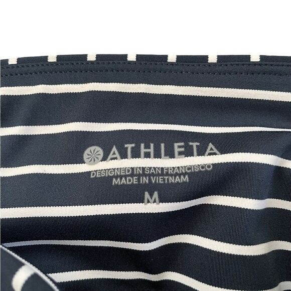 ATHLETA Contender 7/8 Leggings Navy Blue and White Striped Size Medium - Picture 7 of 7